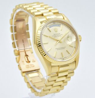Rolex President Day - Date 18038 18k Yellow Gold Stick Dial - 36mm 2