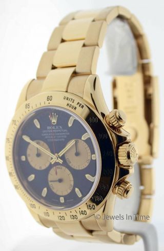 Rolex Daytona Chronograph 18k Yellow Gold Paul Newman Dial Mens Watch 116528 2