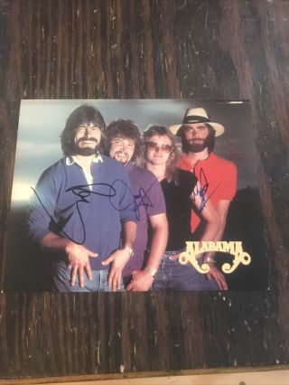 Vintage Alabama Country Band Authentic Autographed 8 X 10