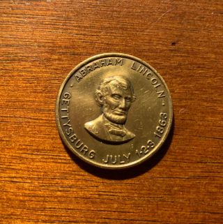 Civil War Gettysburg Pa.  Coin Abraham Lincoln Robert E.  Lee George Meade