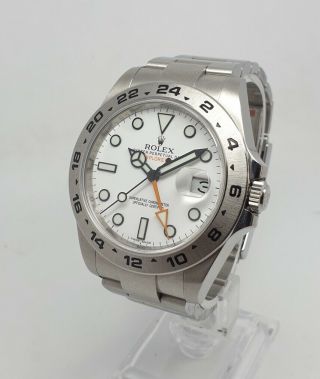 Rolex Explorer Ii 216570 Mens 42mm Steel Polar White Dial Watch B&ps