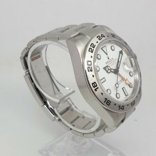 Rolex Explorer II 216570 Mens 42mm Steel Polar White Dial Watch B&Ps 4