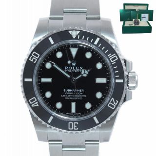 2020 Papers Rolex Submariner No - Date 114060 Steel Black Ceramic Watch Box