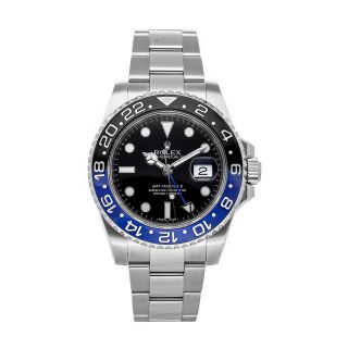 Rolex Gmt - Master Ii Batman Auto 40mm Steel Mens Oyster Bracelet Watch 116710blnr