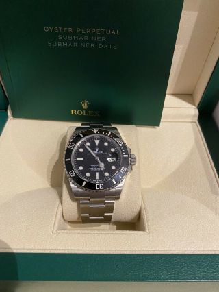 2020 Card Rolex Submariner 41 Date Steel Black Ceramic Watch 126610ln
