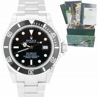 Lnib Unpolished 2004 Rolex Sea - Dweller Black 40mm Watch 16600 Full Set B,  P
