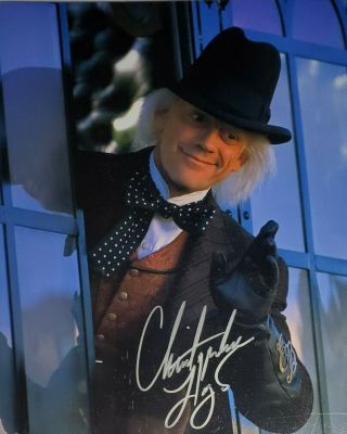 Christopher Lloyd Hand Signed 8x10 Photo W/ Holo Back To The Future