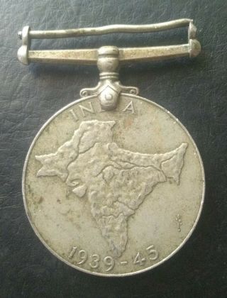 British India 2nd World War Medal Kg Vi 1939 - 1945 With India Map L@@k