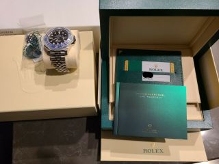 Rolex Gmt - Master Ii Batman Auto Steel Mens Jubilee Bracelet Watch 126710blnr