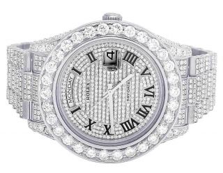 Mens Rolex Day - Date Ii 18k White Gold 41mm President 218239 Diamond Watch 27.  5ct