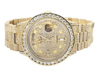 18k Yellow Gold Rolex 18038 Day - Date Presidential Diamond Watch 17 Ct