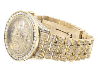 18K Yellow Gold Rolex 18038 Day - Date Presidential Diamond Watch 17 Ct 3