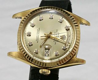 VINTAGE ROLEX Ref 1803 Day - Date Non Quick Set Acrylic Crystal Watch 3