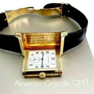 Jaeger - Lecoultre Reverso Duo Date Watch Solid 18k Yellow Gold Ref 270.  2.  54 Box