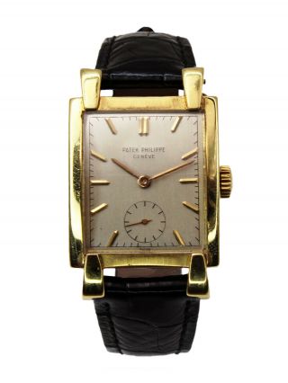 Patek Philippe 18k Yellow Gold Vintage Rectangular Wristwatch W/ Extract (17651)