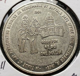 1968 Regina Saskatchewan $1 Trade Token - Buffalo Days - Buffalo Buck