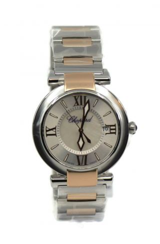 Chopard Imperiale Mother Of Pearl 18k Rose Gold/stainless Steel Watch 388532