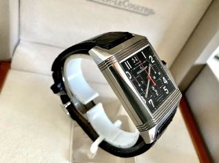 JAEGER LECOULTRE REVERSO SQUADRA CHRONOGRAPH GMT STEEL WATCH - BOX/PAPERS - 4