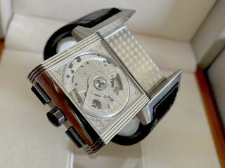 JAEGER LECOULTRE REVERSO SQUADRA CHRONOGRAPH GMT STEEL WATCH - BOX/PAPERS - 5