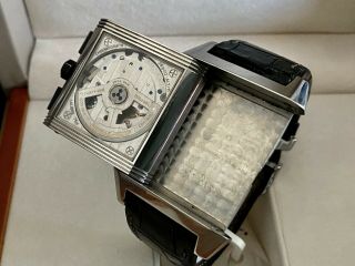 JAEGER LECOULTRE REVERSO SQUADRA CHRONOGRAPH GMT STEEL WATCH - BOX/PAPERS - 6