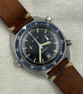 Vintage Bulova Chronograph 1163 Heuer Autavia Watch
