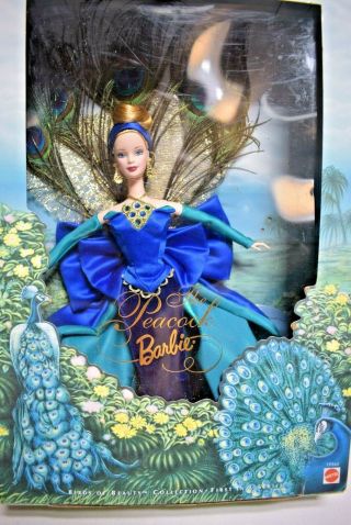 Mattel Barbie Doll Peacock Birds Of Beauty 1998 19365 (1120)