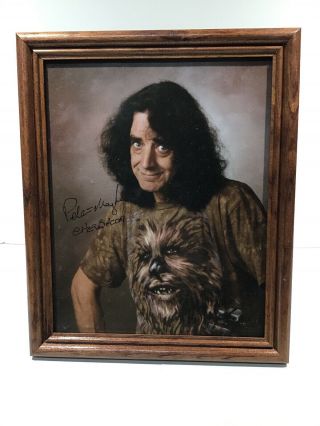 Peter Mayhew " Autographed Hand Signed " Star Wars Chewbacca T - Shirt 8x10 Photo