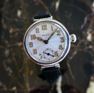 A RARE VINTAGE 1922 LARGE SIZE GENTS BRITISH MILITARY ROLEX TRENCH WRISTWATCH 3