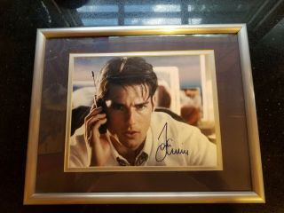 Tom Cruise Signed Autograph Framed 15x12 Matted " Jerry Maguire " 8x10 Photo -