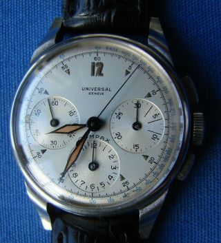 Rare Vintage Universal Geneve Compax Chronograph Wristwatch - Cal.  281