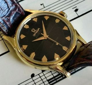 STUNNING RARE OMEGA CONSTELLATION PIE PAN 18K SOLID GOLD BLACK DIAL 3