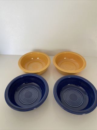 Set Of 4 Vintage Fiestaware 5 1/2 " Fruit Bowls Asst Colors Fiesta