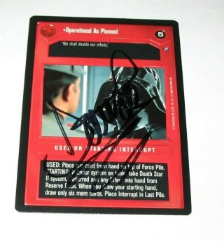 David Prowse - Darth Vader,  Signed Autograph Star Wars Game Card With
