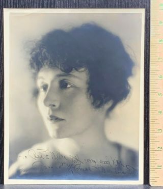 Rare Carroll Mccomas Early Autograph Signed 8x10 Photo Silent Film Star Actress