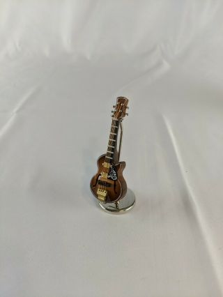 Dollhouse miniature 1:12 scale guitar with case & stand.  US BASED FAST SHIP 3