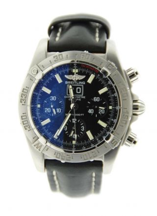 Breitling Windrider Blackbird Chronograph Stainless Steel Watch A4435910/b811
