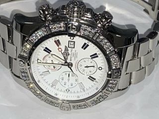 Mens Breitling Avenger Stainless Steel Automatic Diamonds Watch