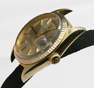 CUSTOM MADE AFTER MARKET 18K Solid Yellow Gold 36mm 1803 Day - Date President 2
