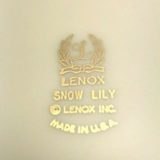 Lenox 3 Piece Set Snow Lily Sauce Dessert Bowls Chrome Rim 5.  5 