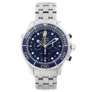 Omega Seamaster Gmt Steel Blue Dial Automatic Mens Watch 212.  30.  44.  52.  03.  001