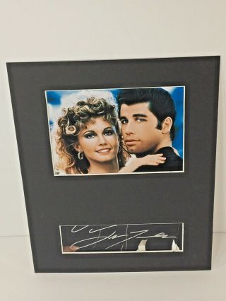 John Travolta Signed Autographed Auto 8x10 Photo,  Matting & 3 " X5 " Grease W/coa