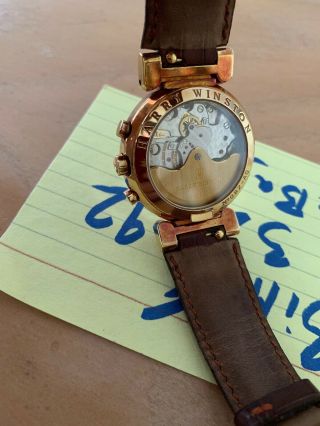 Harry Winston Premier Watch 18k Yellow Gold Chronograph HRW20197 5