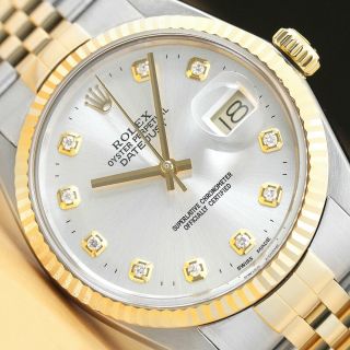 Rolex Mens Datejust 2 - Tone 18k Yellow Gold & Stainless Steel Quickset Watch