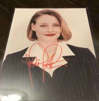 Jodi Foster Autographed 8x10 Silence Of The Lambs Clarisse Showcase