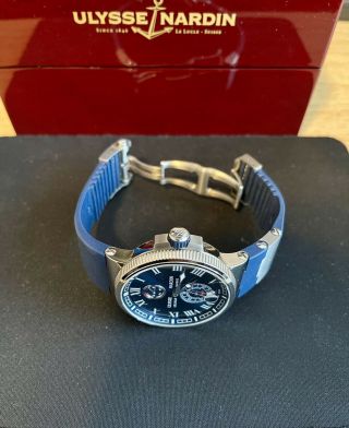 Ulysse Nardin Maxi Marine Chronometer,  Ref 1183 - 126 Stainless Steel,  Blue 4