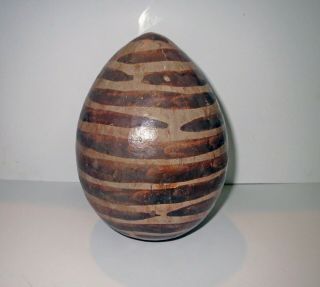 Large Antique Primitive Folk Art - Pottery Stoneware Ostrich Egg