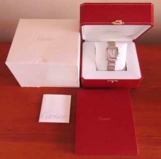 Men Cartier Tank Francaise Automatic 18k Yg/ss 2302 Date Watch Box & Papers