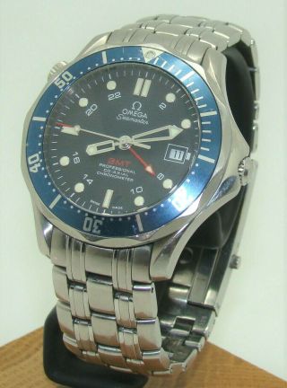 Omega 41mm Seamaster Co - Axial Gmt Divers 300m Automatic Watch Ref 2535.  80.  00