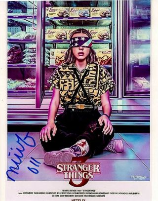 Millie Bobby Brown Stranger Things Autograph 8x10 Photo Signed