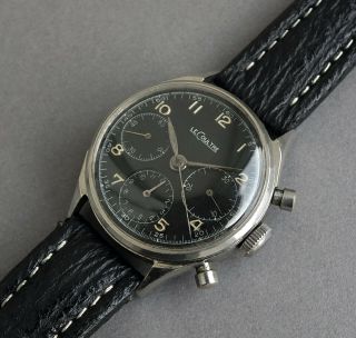 Jaeger Lecoultre Chronograph Stainless Steel Vintage Watch 1950 